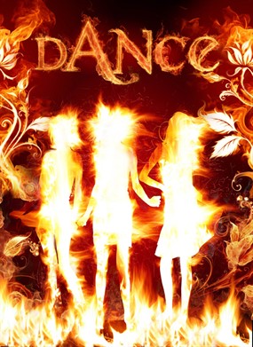 烈焰人物剪影PSD素材下载